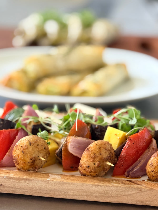 Antipasto Skewers with Vegan Cheese