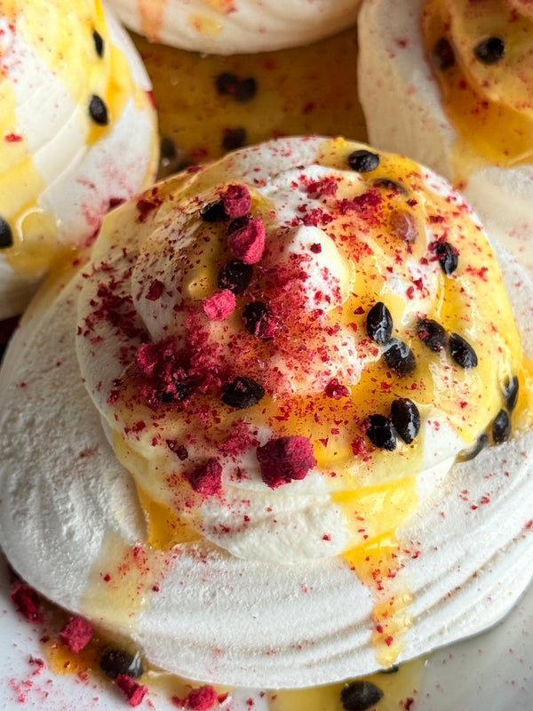 Mini Pavlovas with Fruit Garnish (GF)