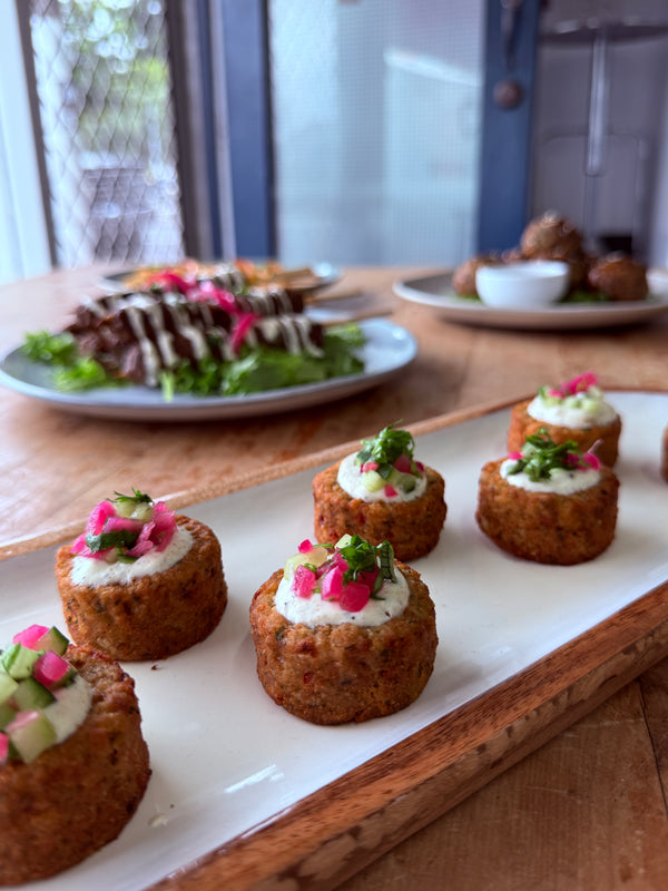 Falafel with Tzatziki and Pickled Onion