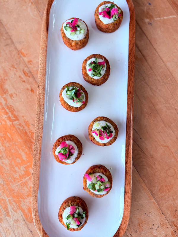 Falafel with Tzatziki and Pickled Onion