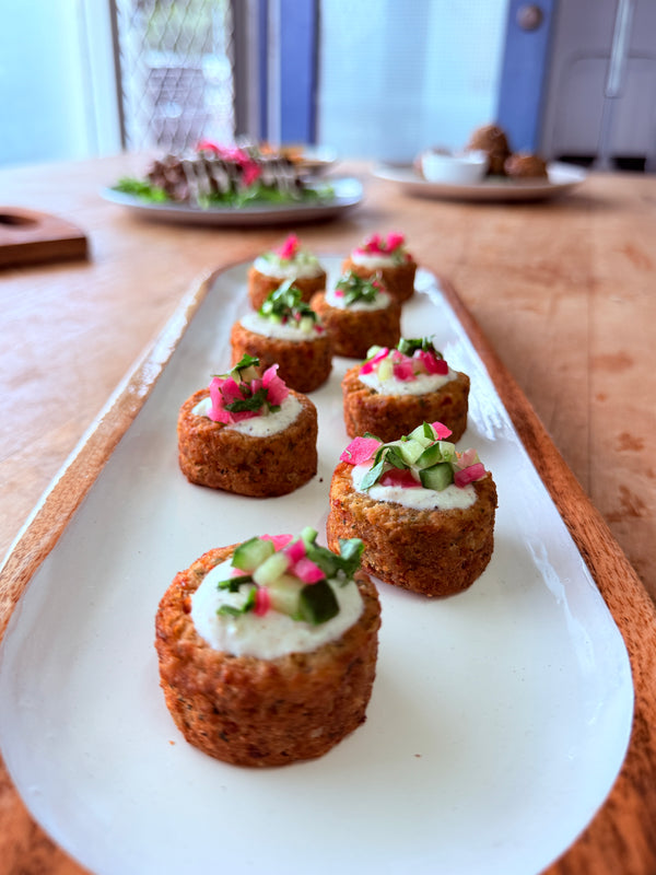 Falafel with Tzatziki and Pickled Onion