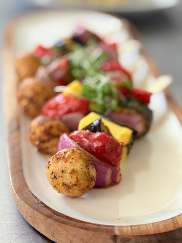 Antipasto Skewers with Vegan Cheese