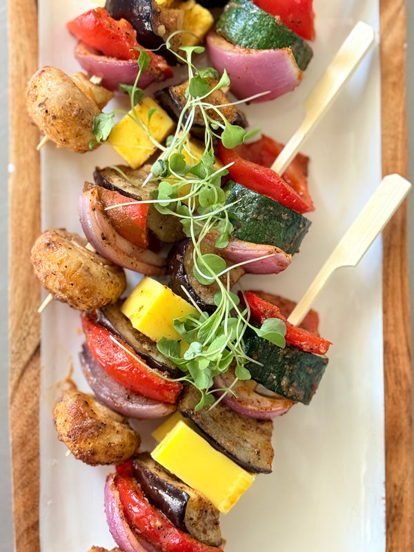 Antipasto Skewers with Vegan Cheese