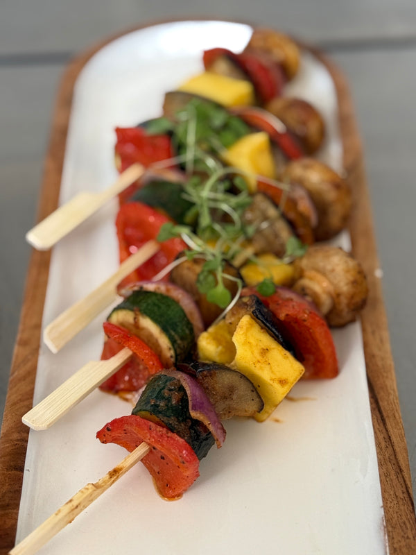Antipasto Skewers with Vegan Cheese