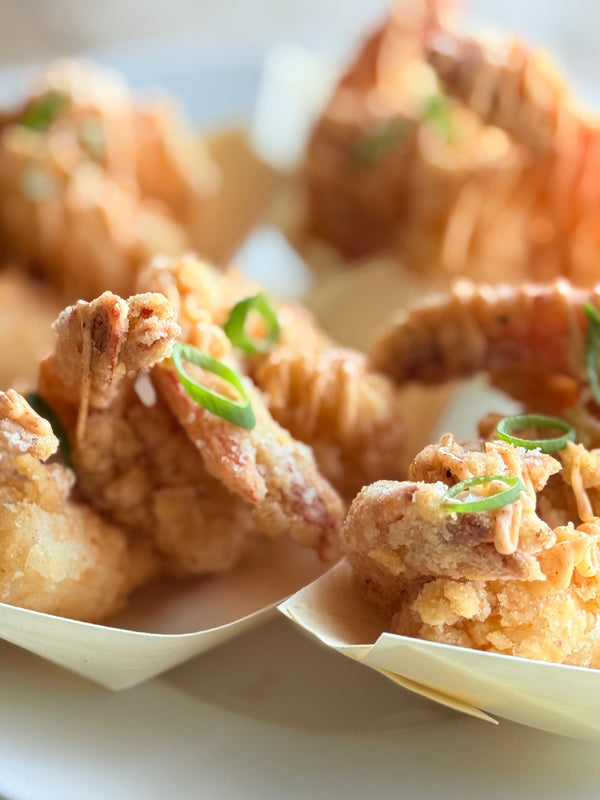 Fried Garlic Prawns with Chipotle Aioli