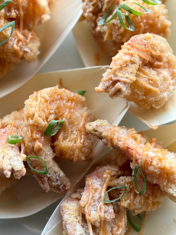 Fried Garlic Prawns with Chipotle Aioli