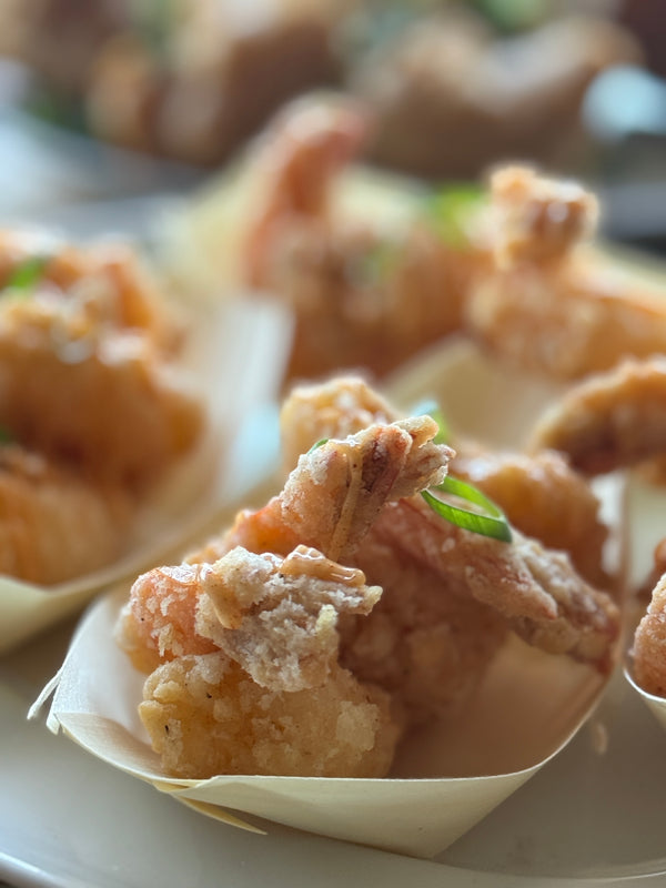 Fried Garlic Prawns with Chipotle Aioli